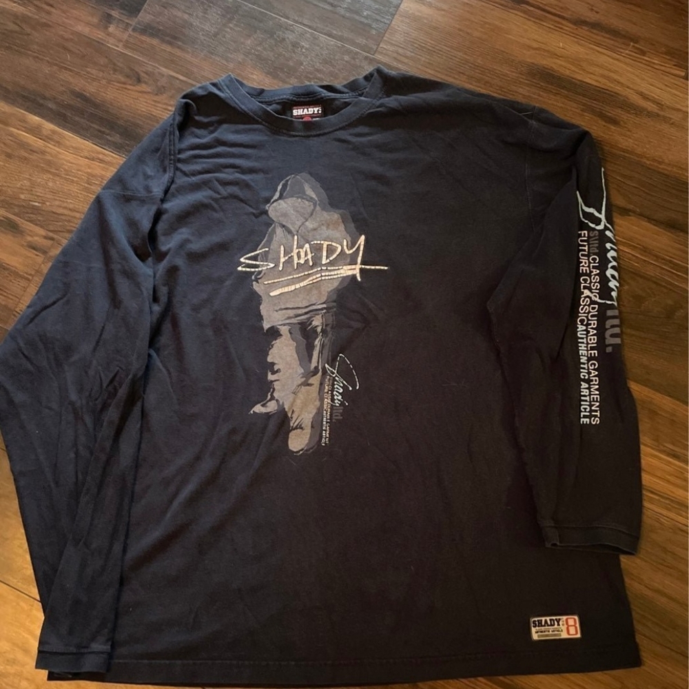 Black Long Sleeve Tee with Graphic Design